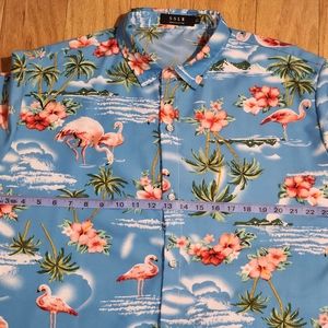 Attractive Hawaiian Shirt Flamingos Casual Short Sleeve Button Down Shirt